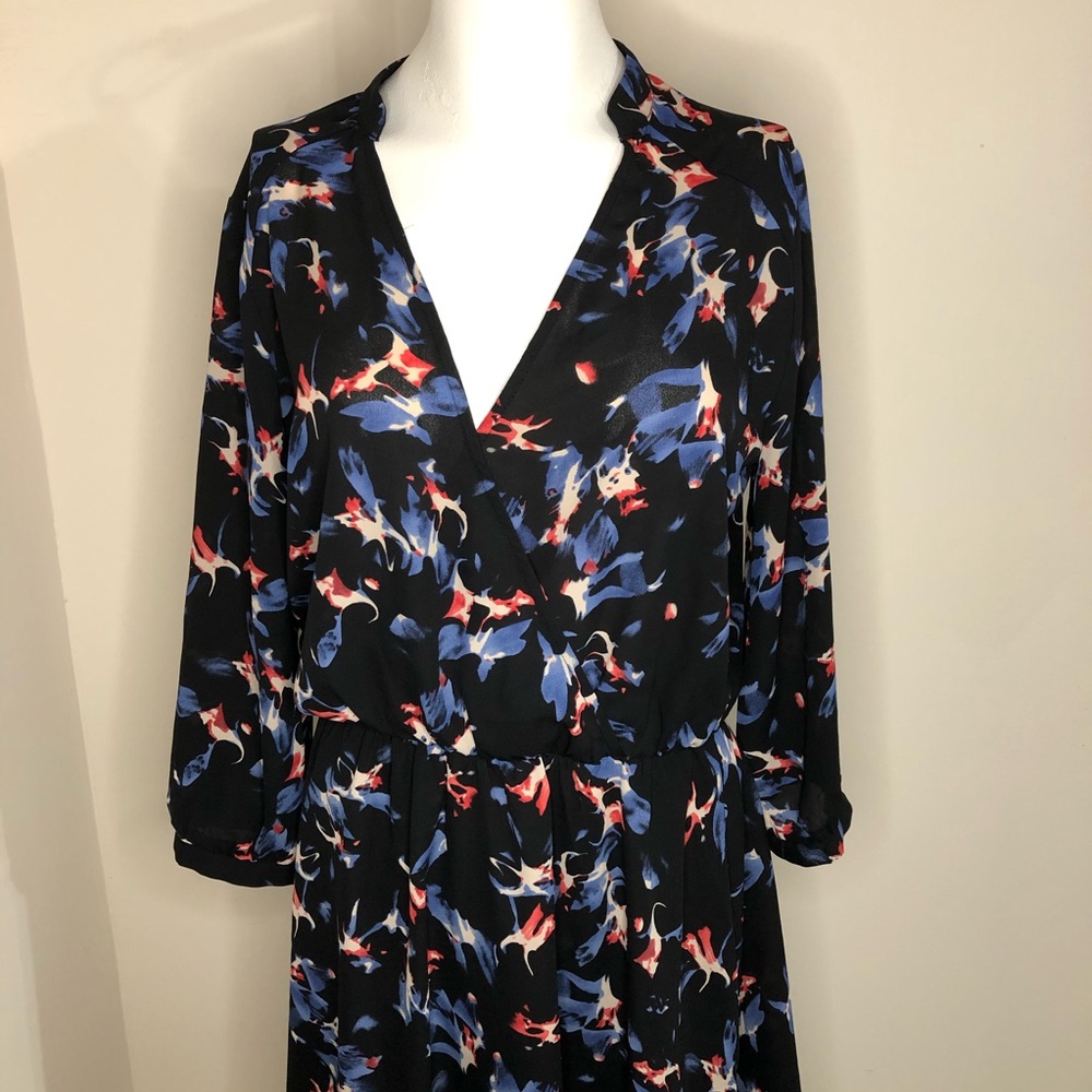 Lush Black Floral Dress